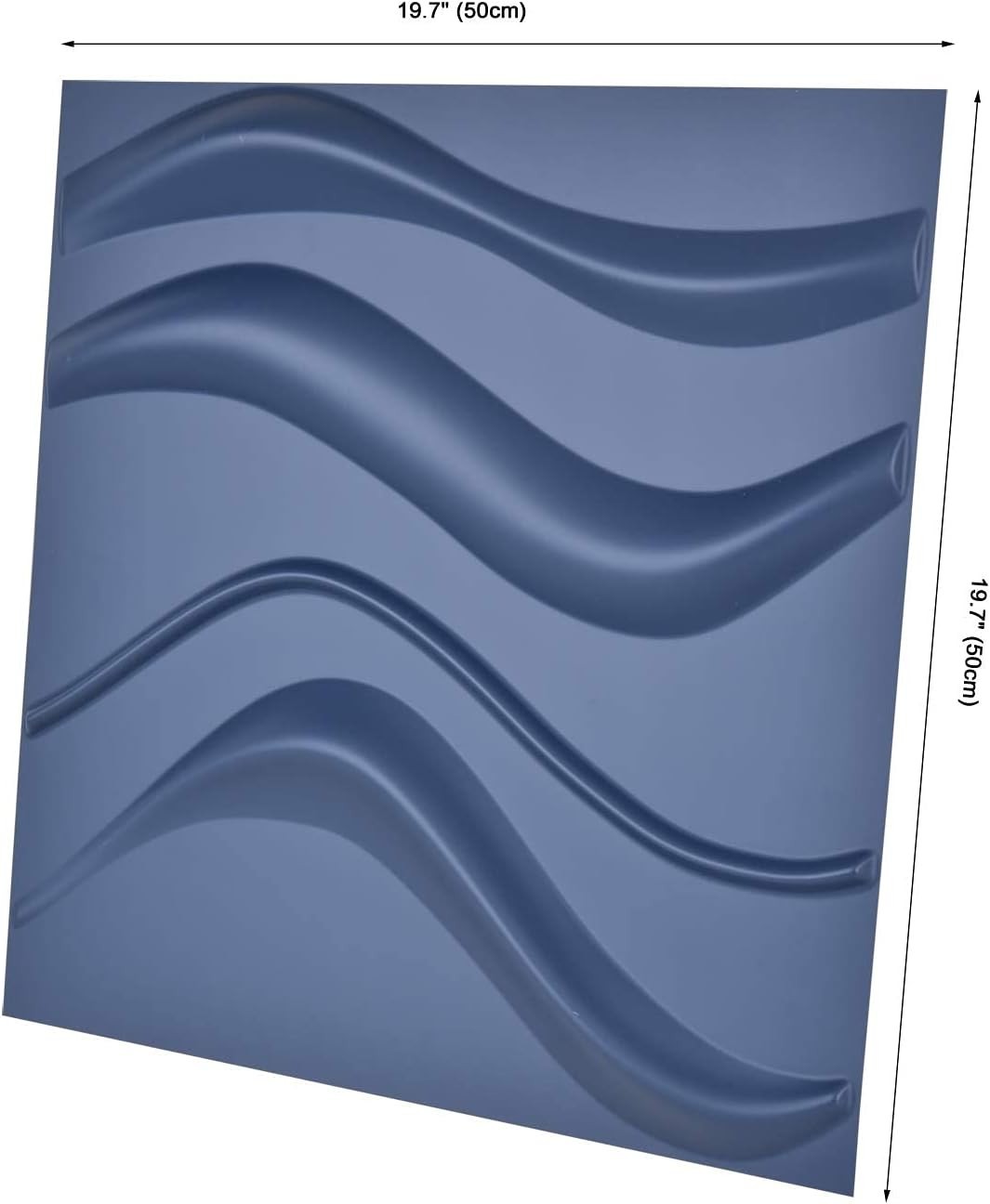 Navy Blue PVC Wall Panel 19.7×19.7in 12 Pack Easy DIY Waterproof Interior Decor