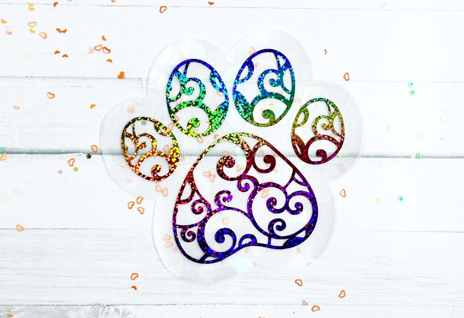 Paw Print Sticker Window Cling Suncatcher Decal Rainbow Maker Prism Reusable