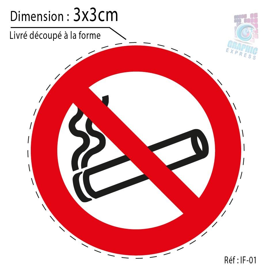 13 13/16×13 13/16in – Sticker Prohibited Of Smoke – Prohibition IF-01