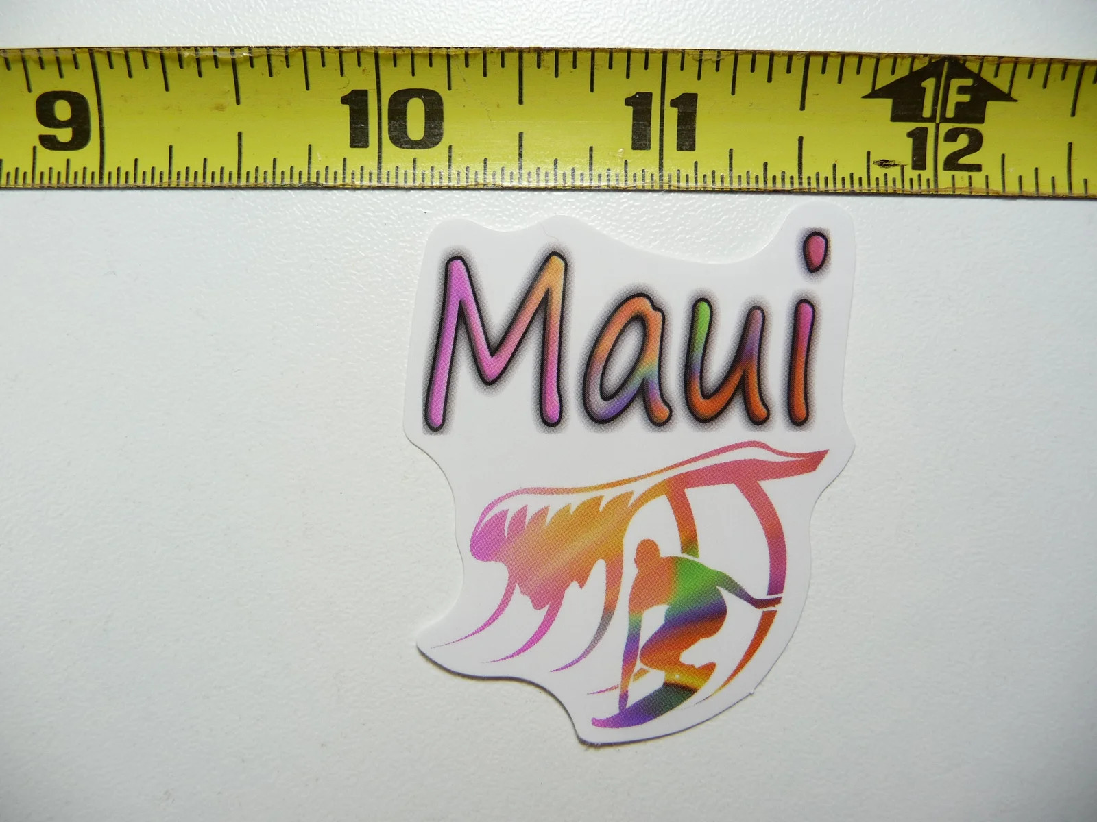 MAUI SURFING SURFER SMALL STICKER DECAL HAWAII LOVE VACATION TRIP SOUVENIR
