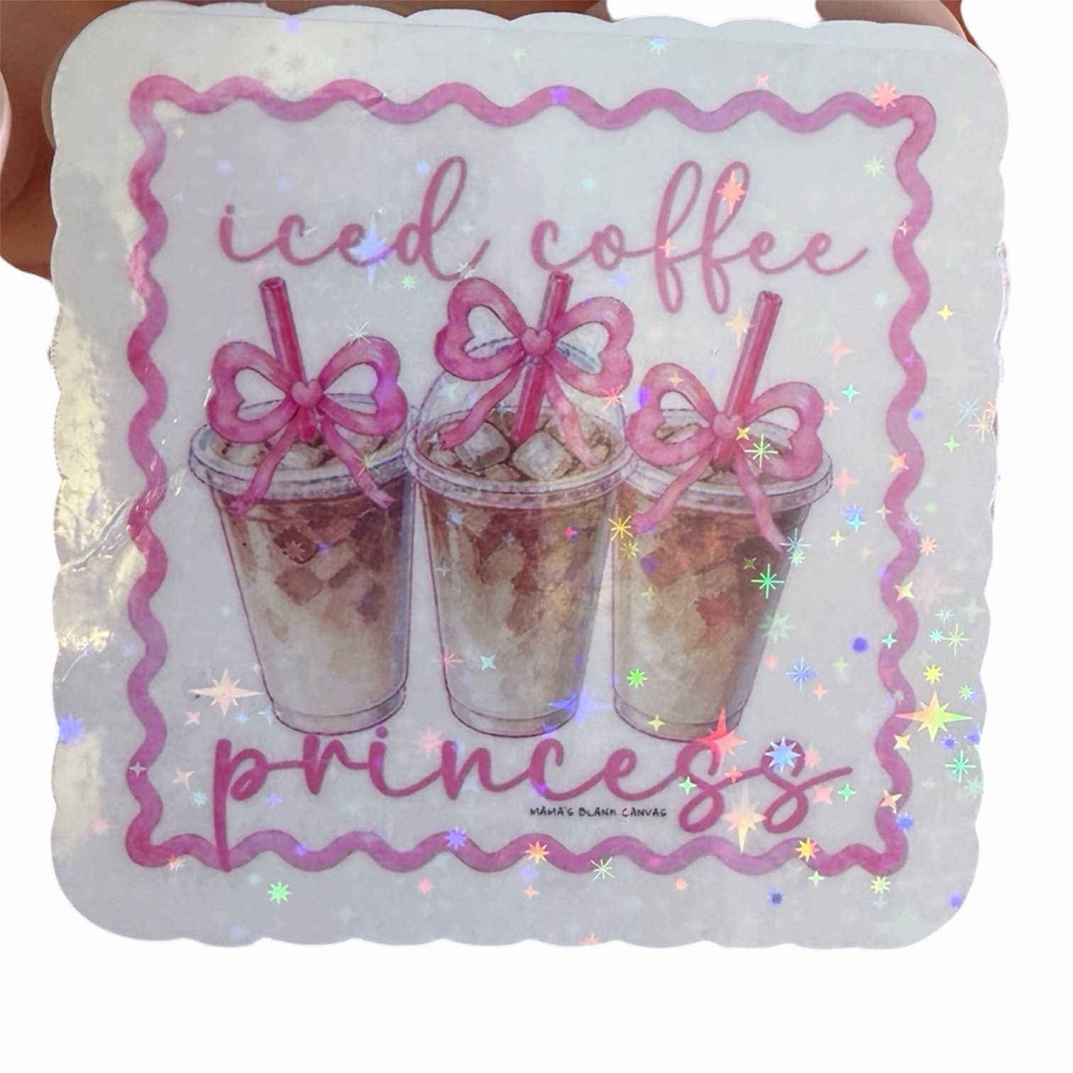 Handmade Ice Coffee Princess Sticker