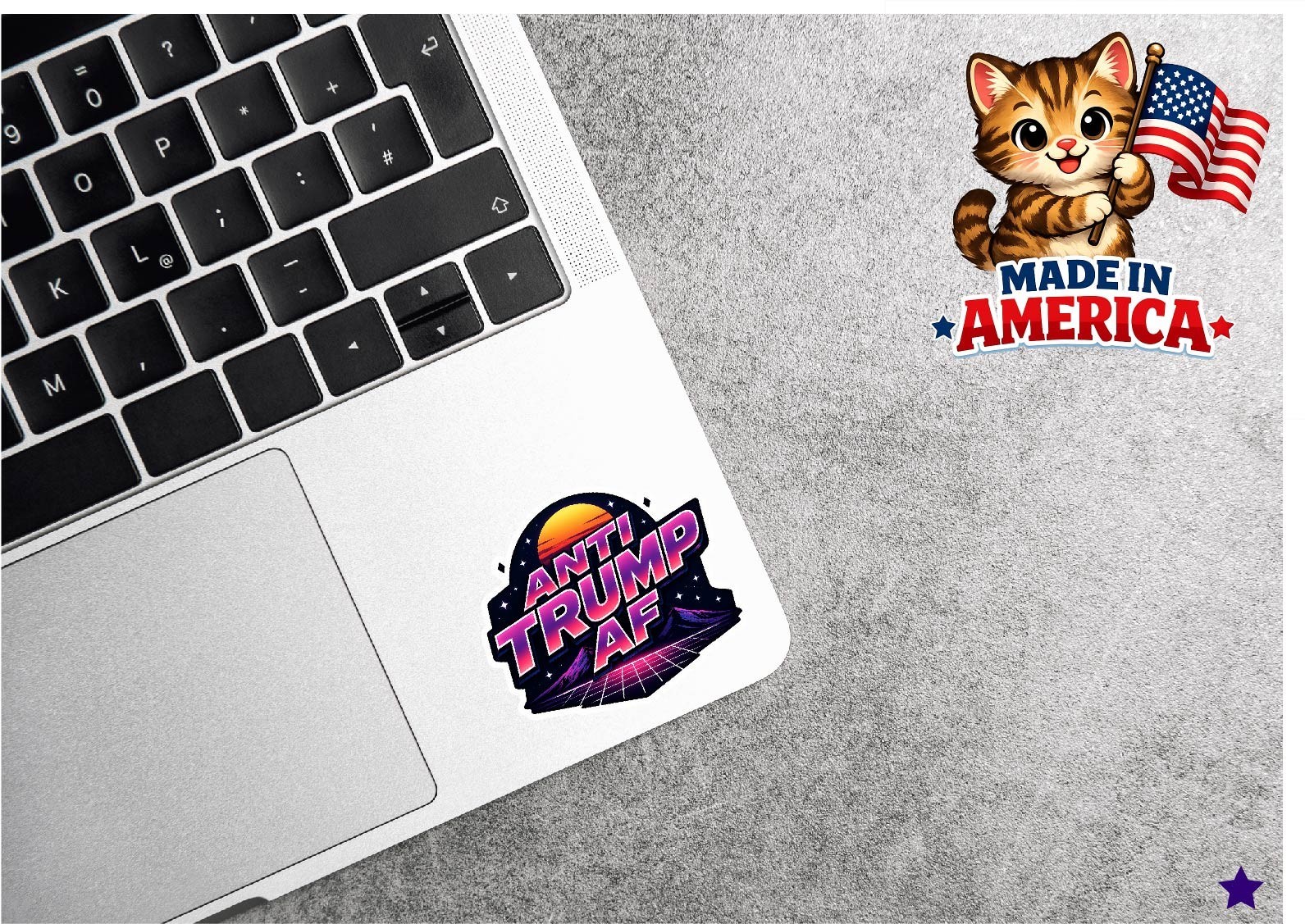 Anti Trump AF Decal Sticker Retro No Kings Political Protest MAGA Sunset 25 USA