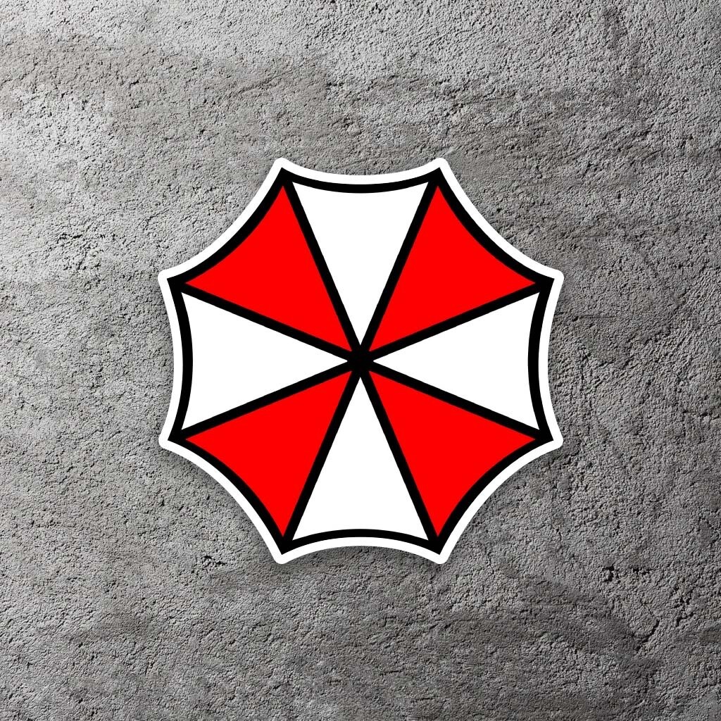 Umbrella Vinyl Sticker 3.5" Wide – Includes Two Stickers