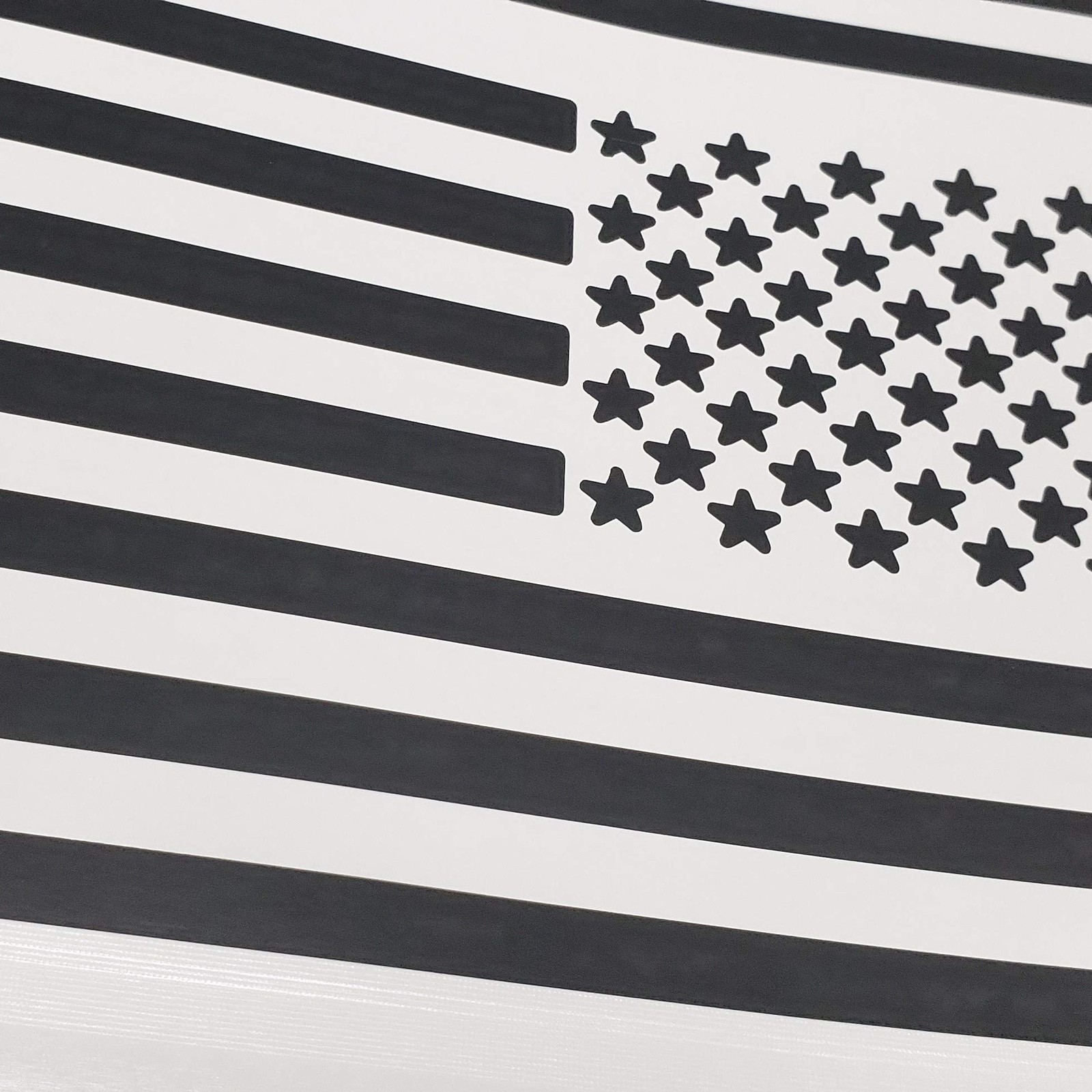 Az Auto Graphics USA American Flag Decal (4" x 7", Matte 4" x Black