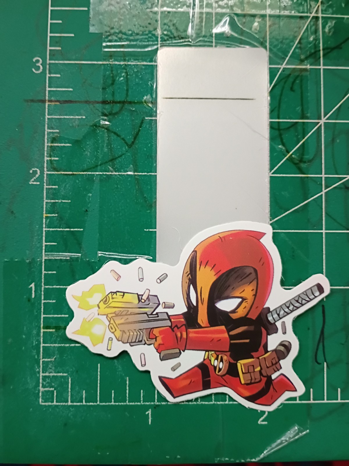 MARVEL'S DEADPOOL STICKER X MATEE DIECUT STICKER 2.5 X 1.5 INCHES STICKER X DEAD