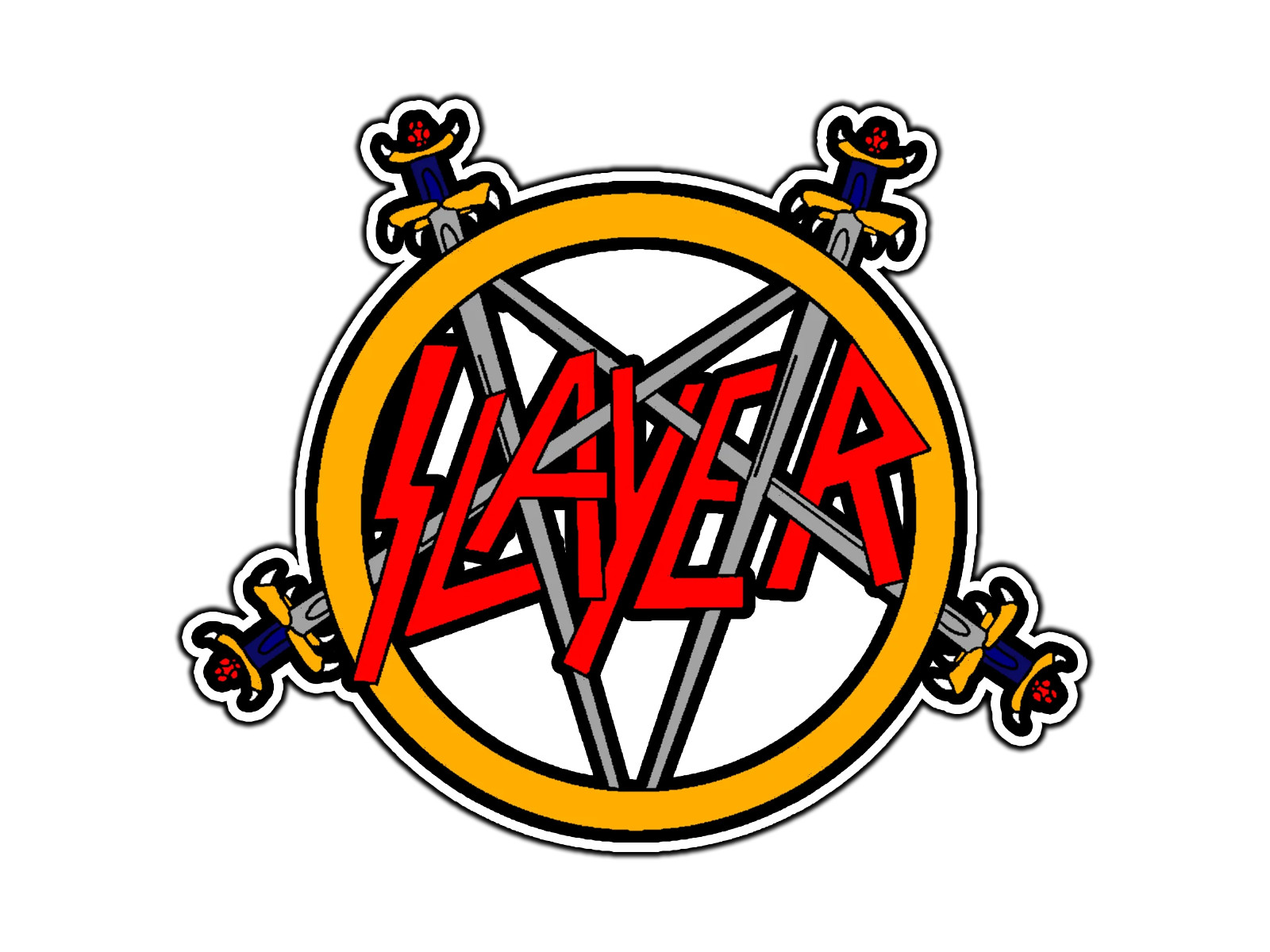 #0779 Slayer Logo #1 Waterproof Vinyl Sticker Decal Die-Cut