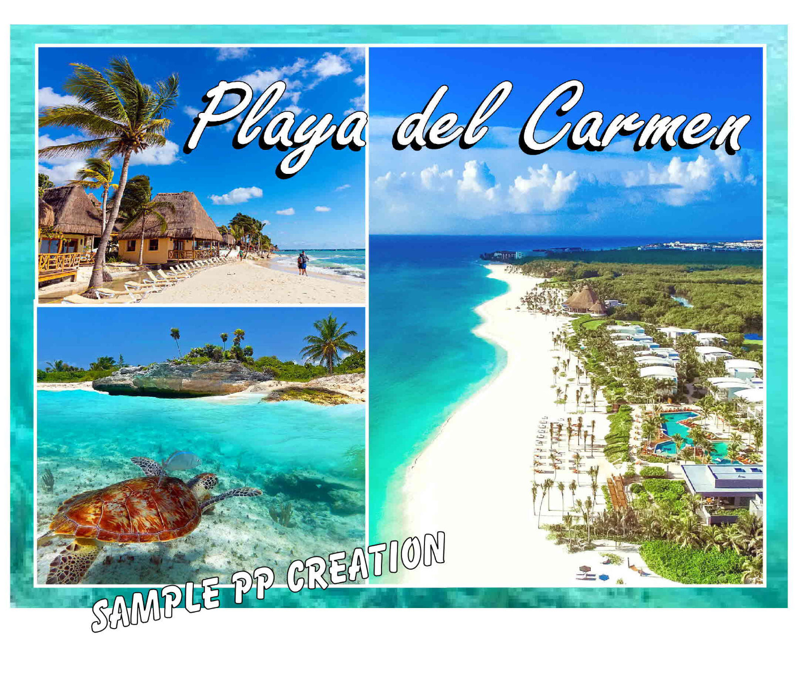 PLAYA DEL CARMEN PHOTO FRIDGE MAGNET 4 X 3 inches TRAVEL