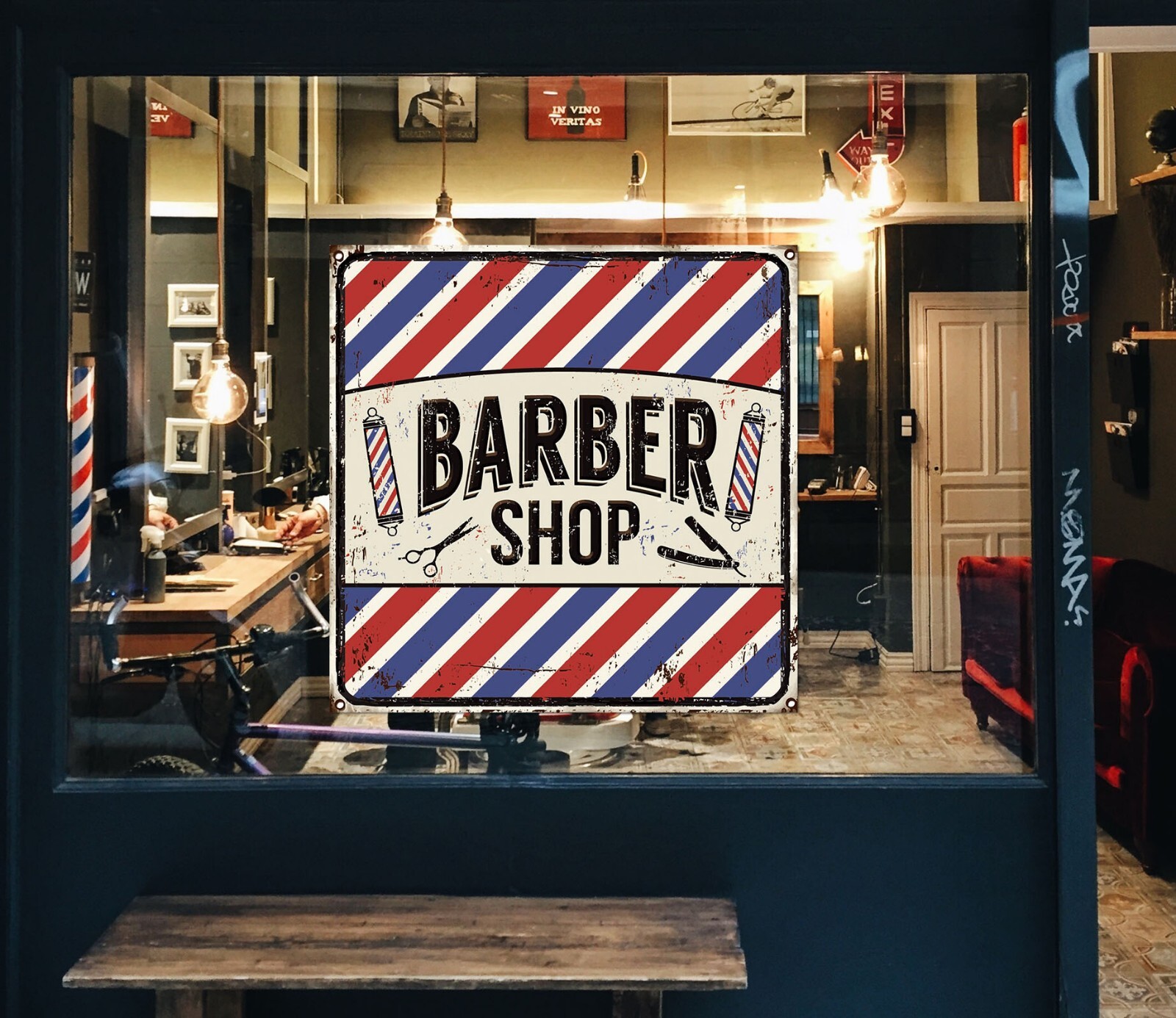 3D Man Hair Cut A1126 Barber Shop Window Stickers Vinyl Wallpaper Wall Murals Am