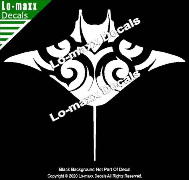 Manta Ray Fish Sea Life Seashore Ocean Beach Car Truck SUV Die Cut Vinyl Decal