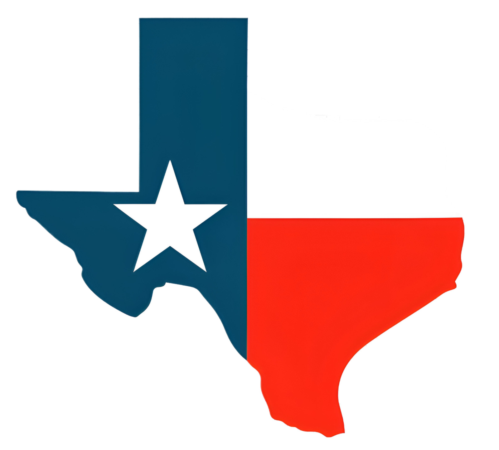 STICKER Texas Lone star state USA red white blue big star