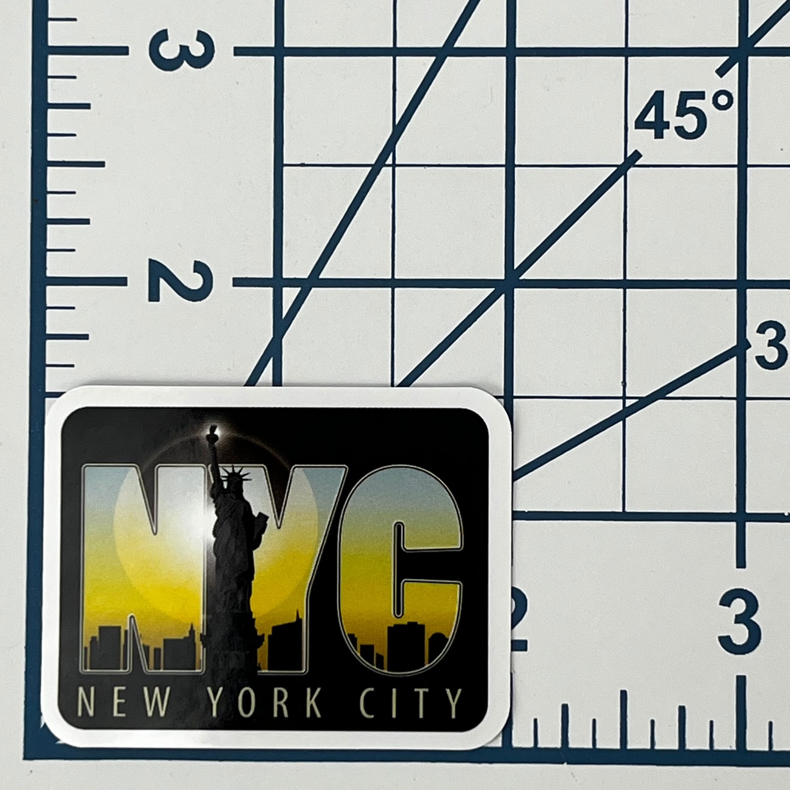 NYC New York City Vinyl Sticker Statue of Liberty Sunset Skyline Souvenir