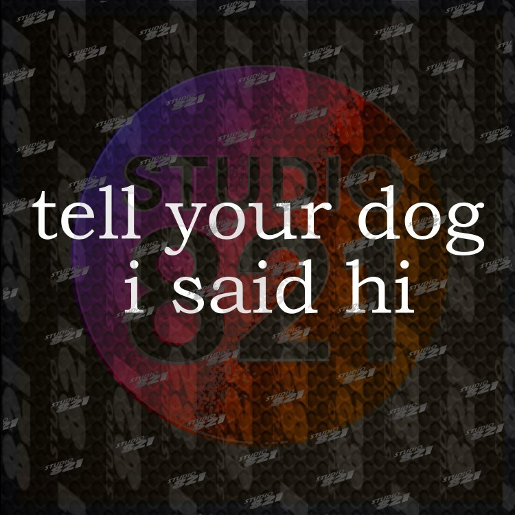 Tell Your Dog I Said Hi Vinyl Transfer Decal Funny Dog Car Window Sticker
