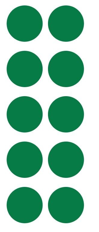 1.5" Green Round Label Dots Stickers Color Coding Inventory 1.5 Inch Dot