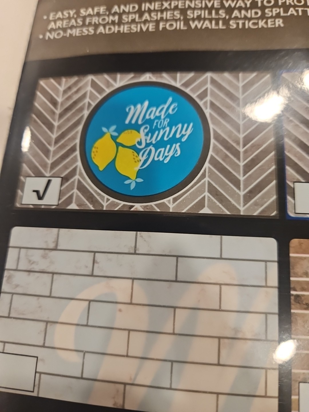 Cooking Concepts Foil Backsplash Made For Sunny Days Kitchen Tile Wall Sticker