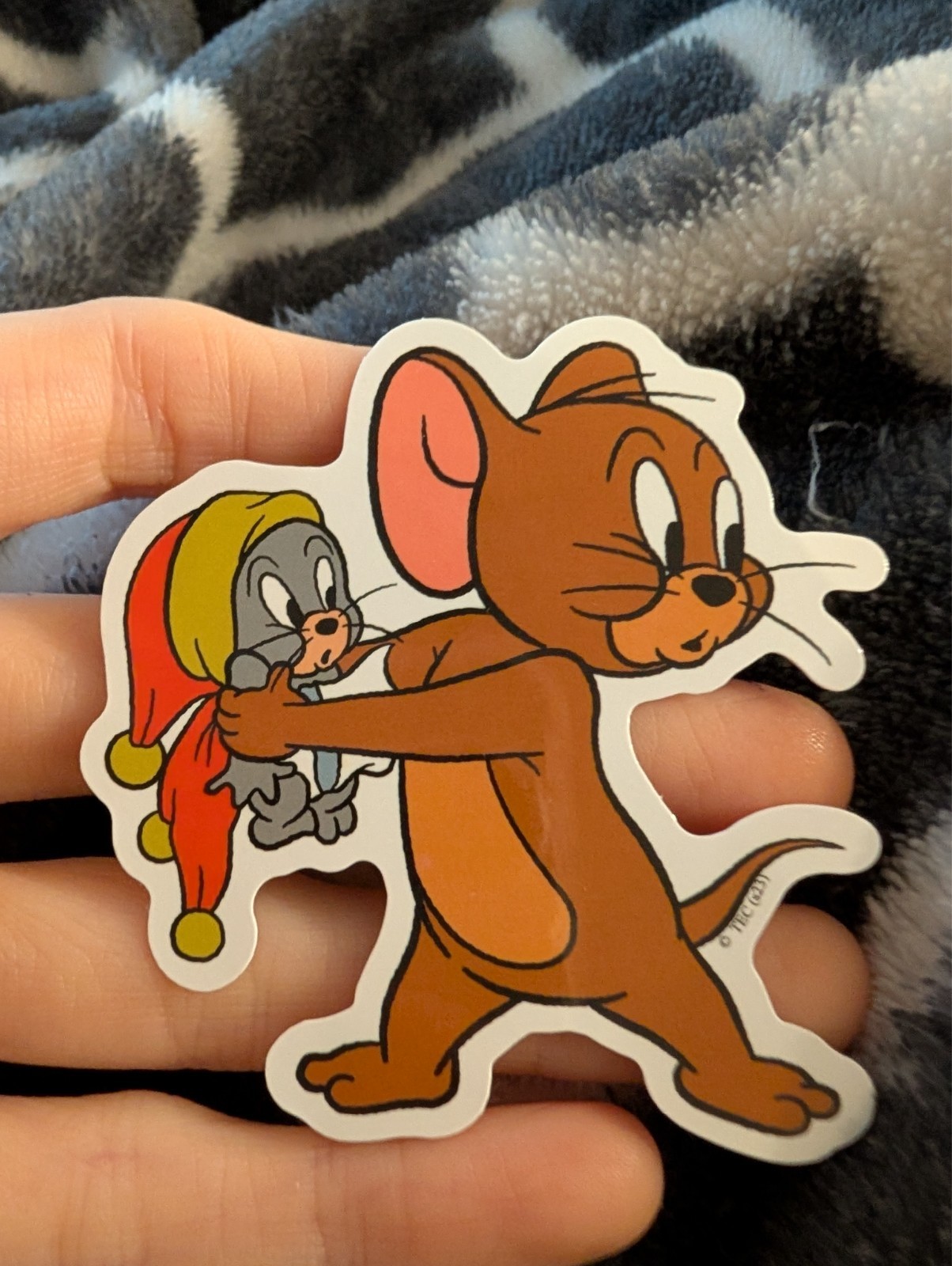 Tom and Jerry, vintage cartoon, sticker
