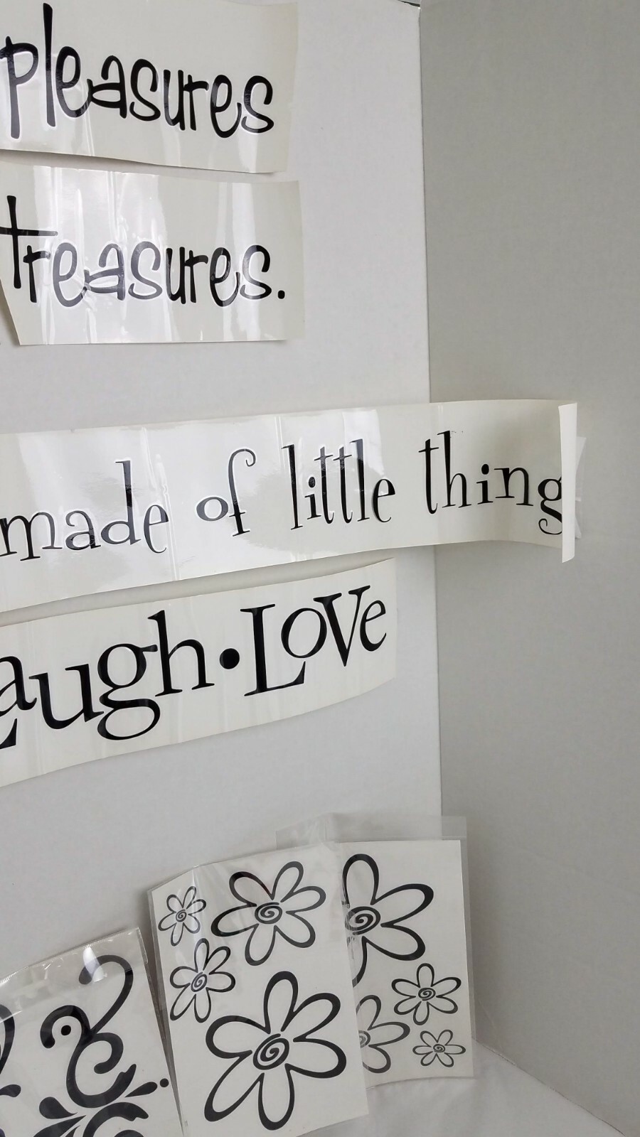 Wall Words Simple Pleasures*Live*Laugh*Love *Little Things*Vinyl Wall Art Pieces