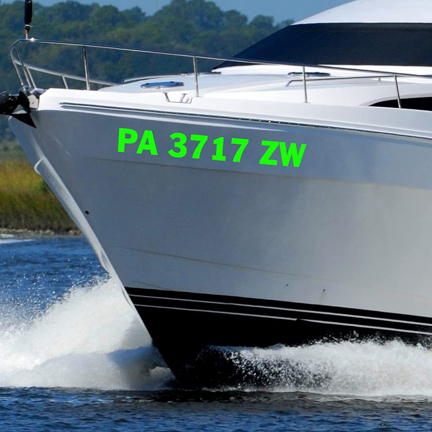 Personalized Decals Boat Registration Numbers and Letters Set of 2 VWAQ – CVD6
