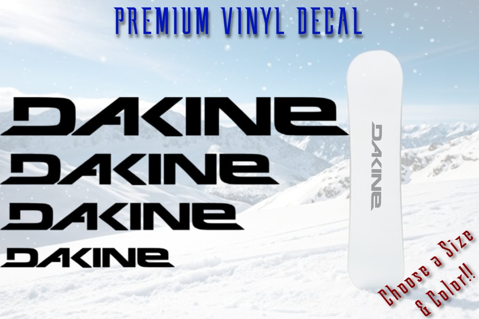 Dakine Logo Decal Sticker 8" 10" Bike Skate Surf Snowboard Ski Gloves Jacket