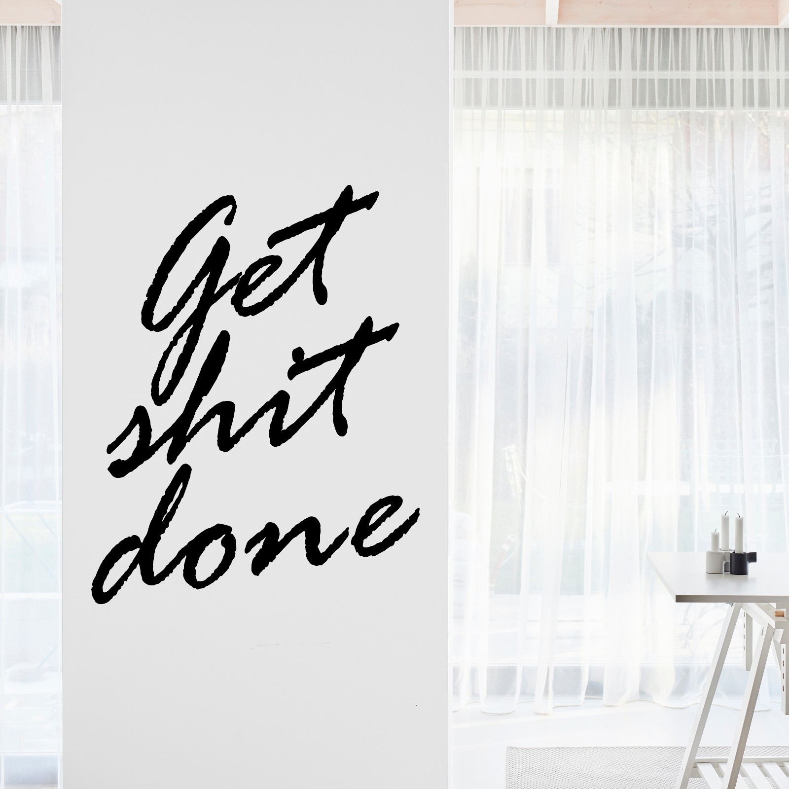 GET SH*T DONE Motivational Wall Decals Inspirational Wall Art Quote Home Decor