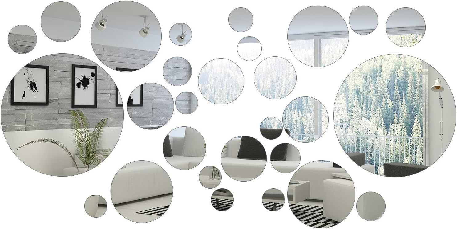 Brilliant 32-Piece Round Acrylic Wall Decals for Living Spaces – Anime Touch
