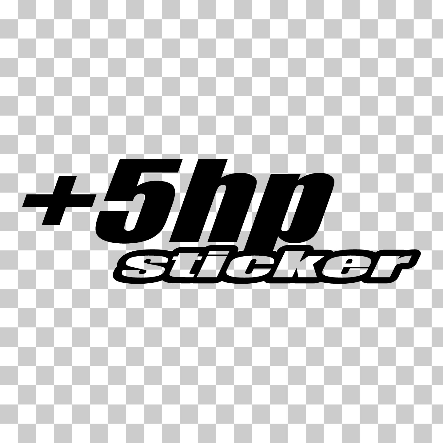 +5 HP (Horsepower) Sticker Vinyl Decal Sticker Racing Custom Car Truck Bike