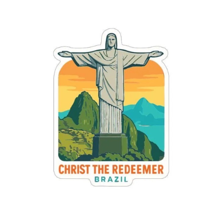 Christ the Redeemer Brazil Iron On Heat Transfer Vinyl HTV Die-Cut Symbolic