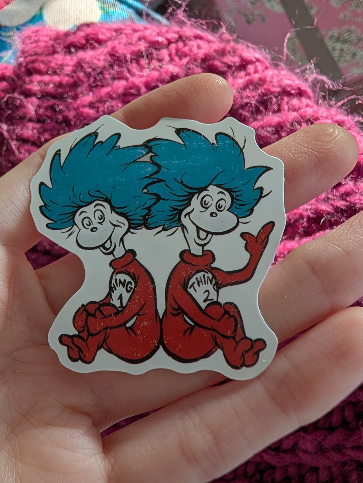 Dr. Seuss Sticker, Thing 1, Thing 2