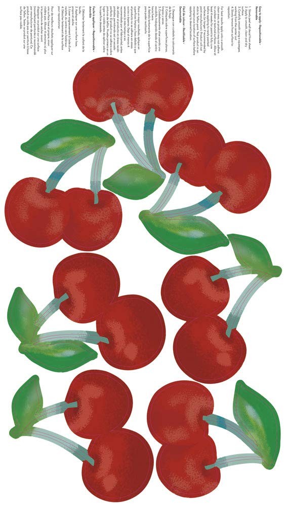 Cherry Peel and Stick Wall Decals, red