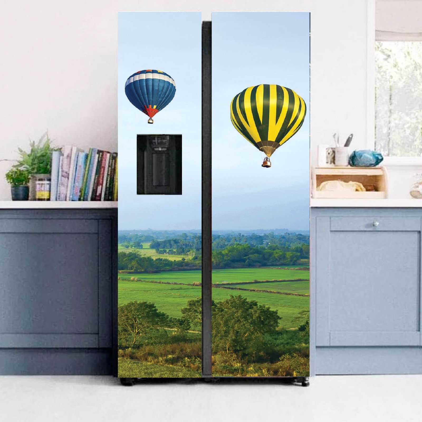 Nature Contact Paper Fridge Wrap, Waterproof Vinyl Cover