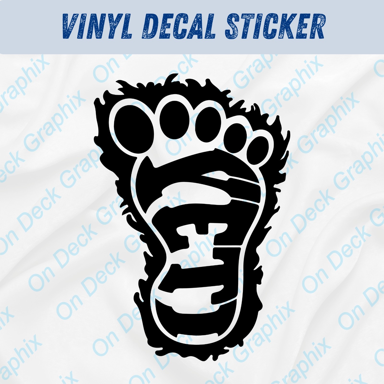Bigfoot Yeti Footprint Vinyl Decal Sticker Sasquatch Car Truck Window Graphic