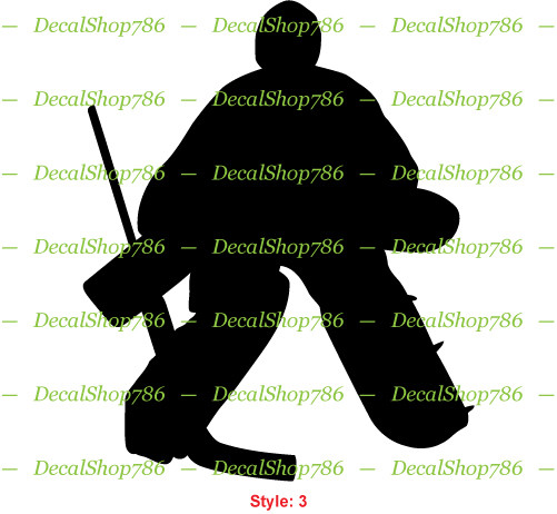 Ice Hockey Goalie – Sports – Car Vinyl Die-Cut Peel N' Stick Decals / Stickers
