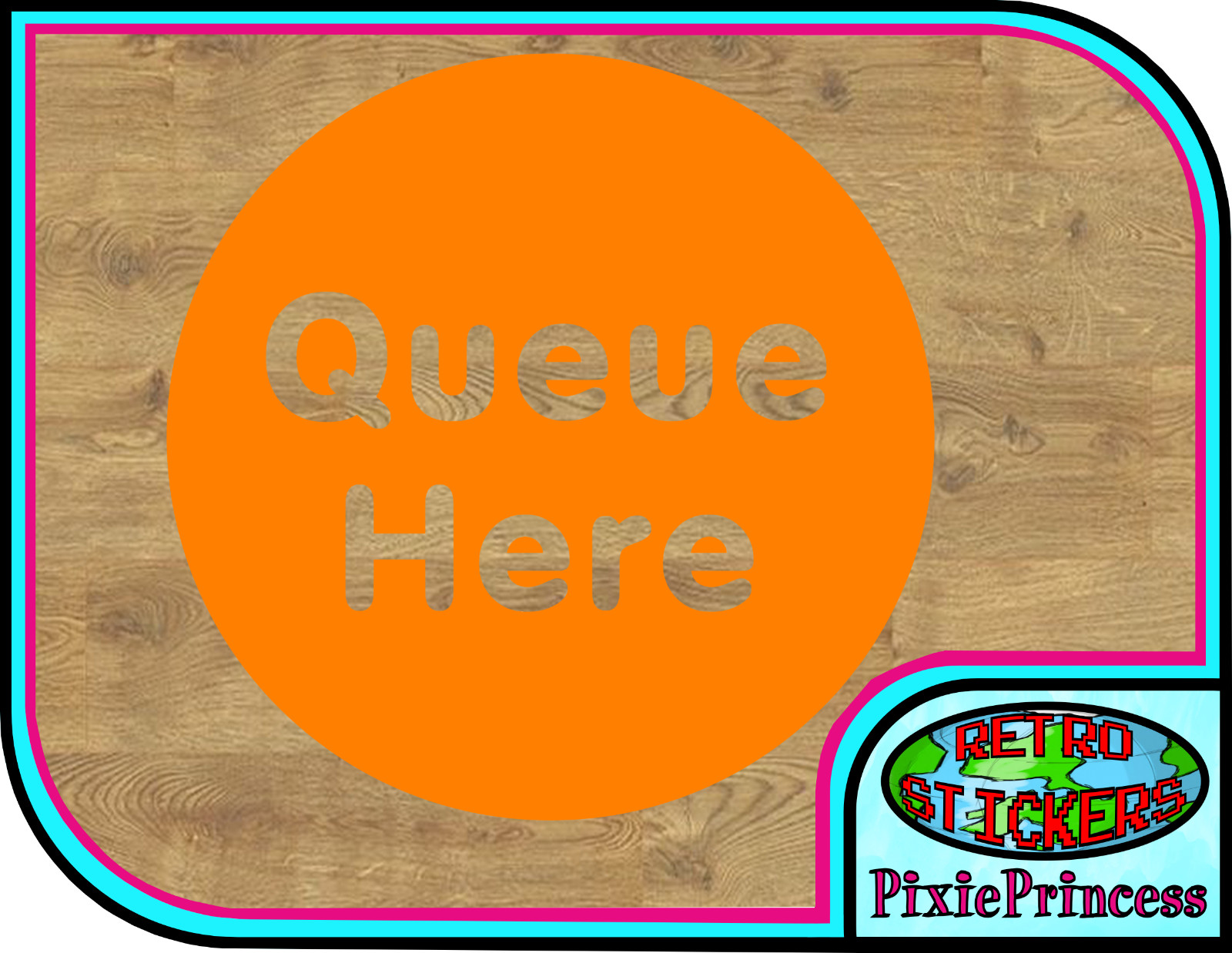 Social Distancing Floor Sticker R Vinyl Store Shop Decal Queue Place Marker Safe