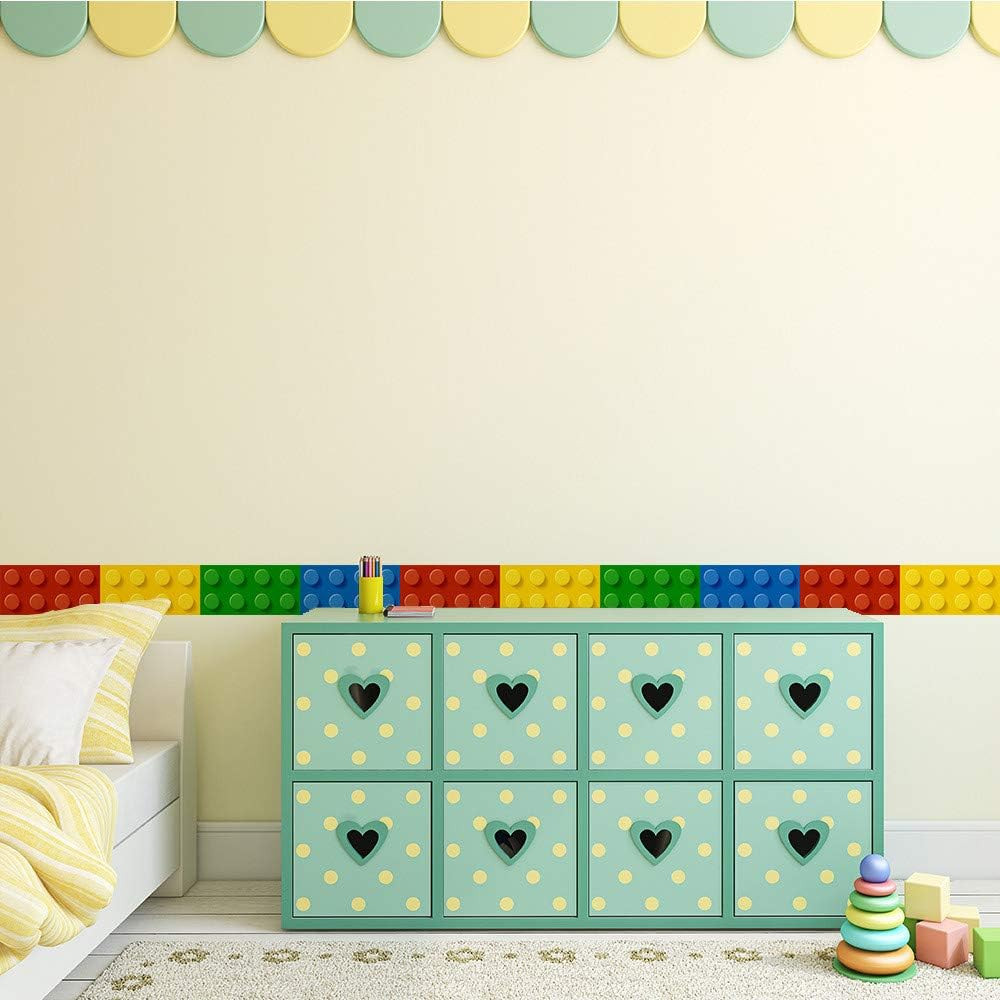 Building Blocks Wall Stickers Decals for Kids Bedroom Nursery