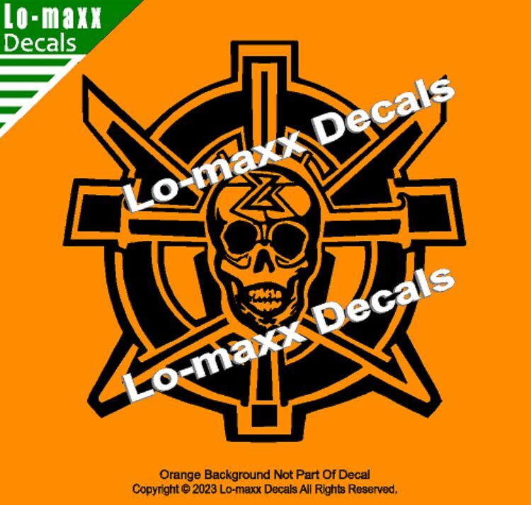 Z Skull Circle Original Custom Graphic Art High Performance Die Cut Vinyl Decal