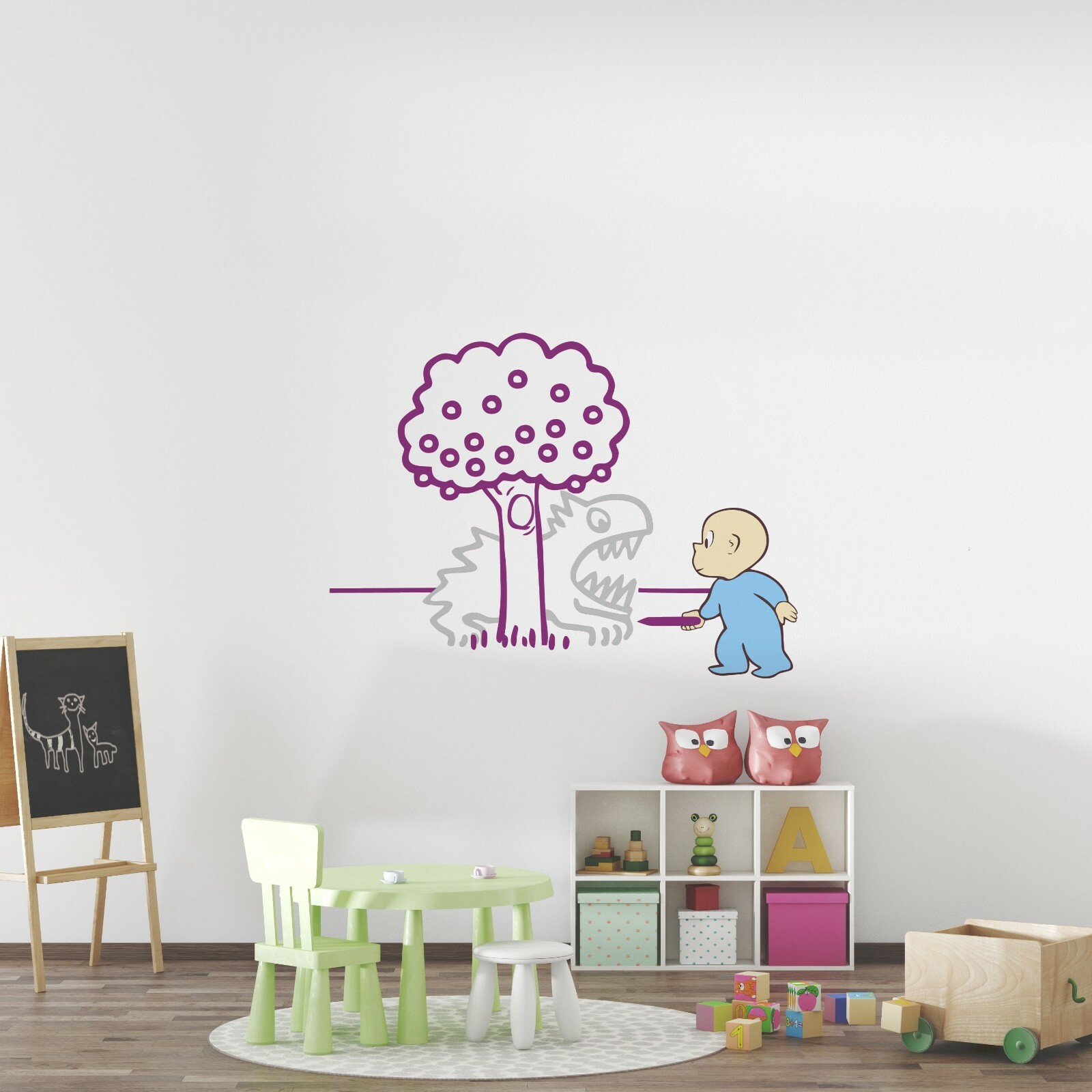 Home Art Monster Tree Harold & The Purple Crayon Design Vinyl Wall Decoration