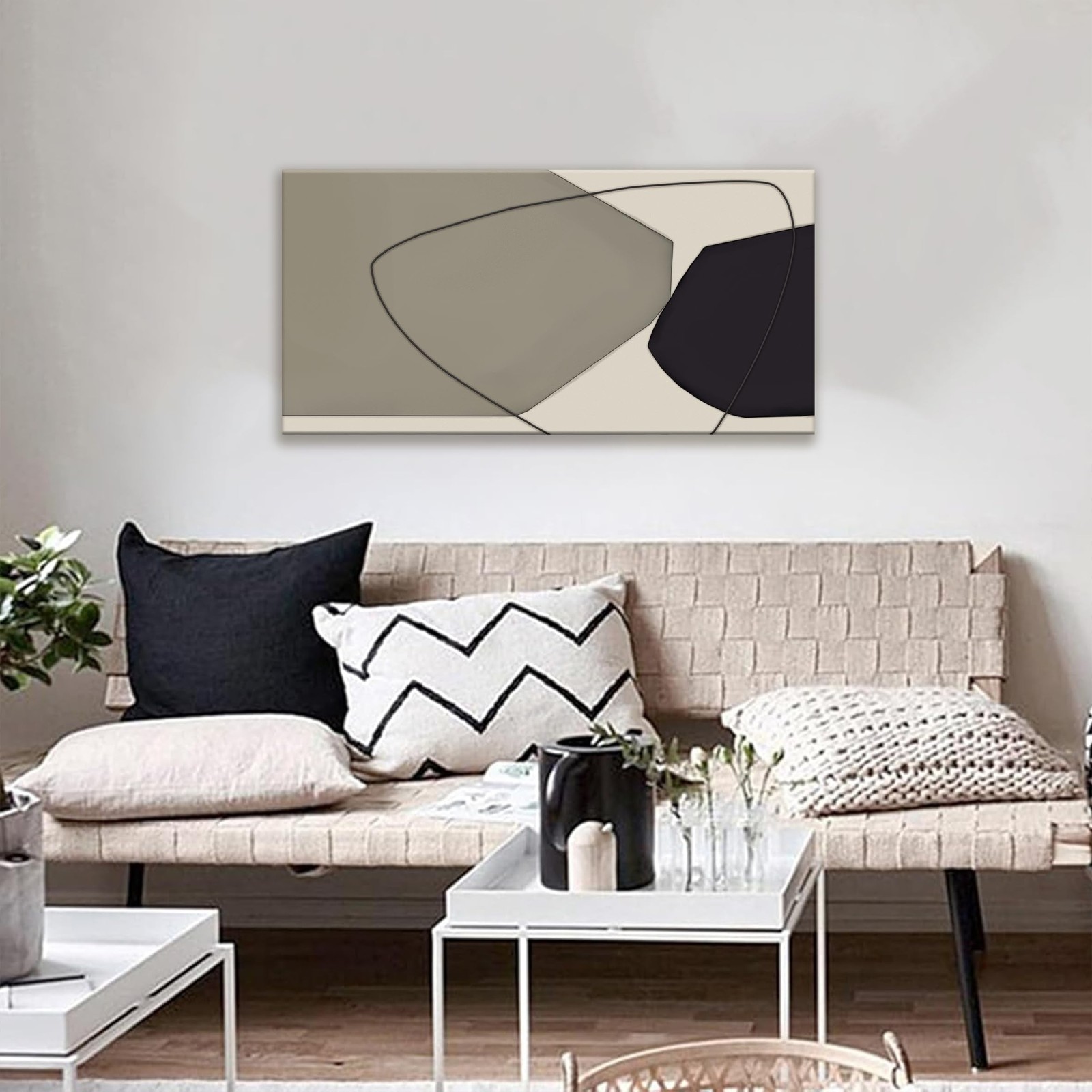 Abstract Wall Art Decor Canvas Art Wall Decor Minimalist Wall Art Geometric C…