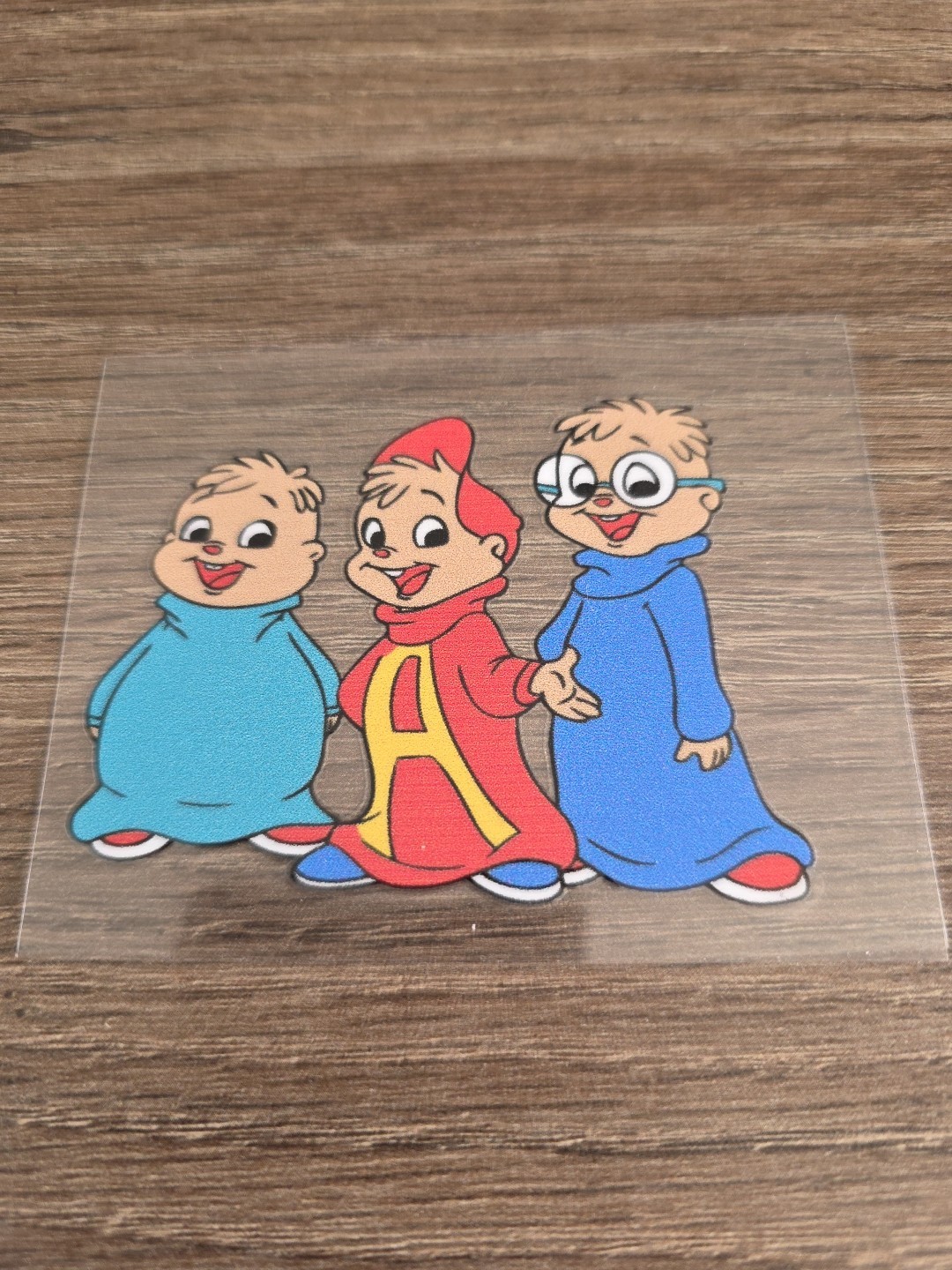 The Chipmunks Retro Vintage Raised UV DTF Full Color Decal 3in X 3in