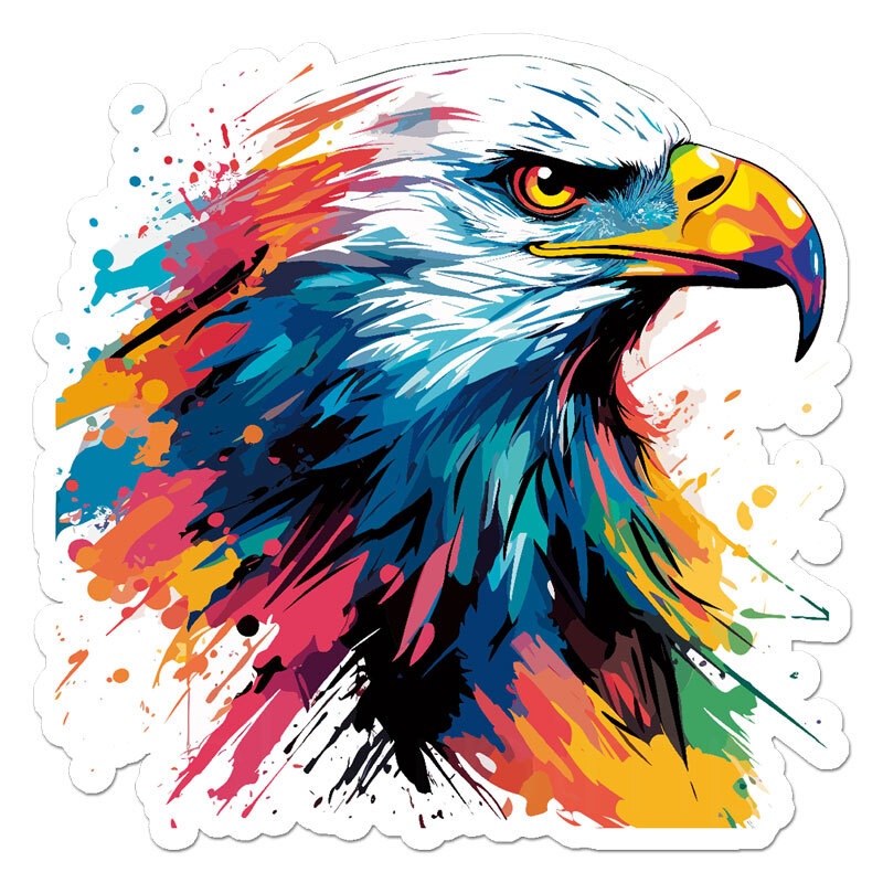 Paint Splatter Eagle, Vinyl Decal Sticker, Indoor Outdoor, 3 Sizes, #11913