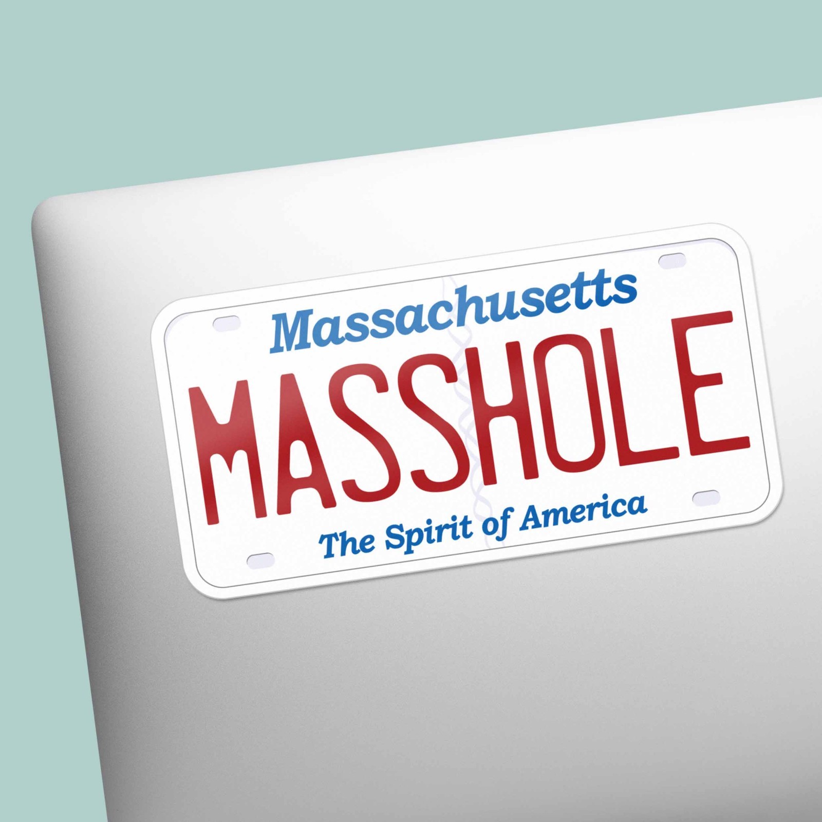 Massachusetts License Plate Bumper Stickers – Choose Your MA Decal for Laptop