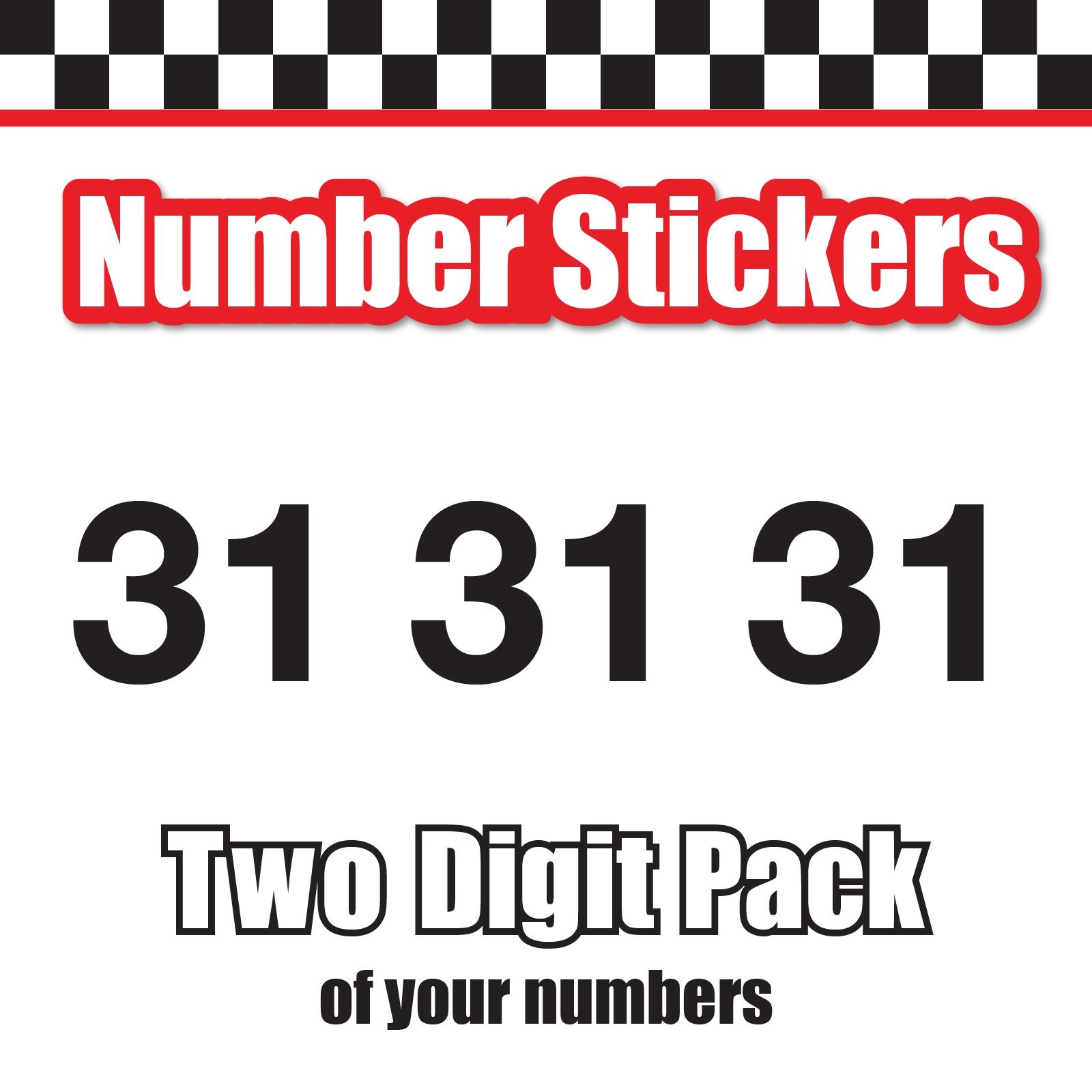 3x 3 Digit Custom Single Number Sticker Decal Locker Door Mailbox Helvetica Neue