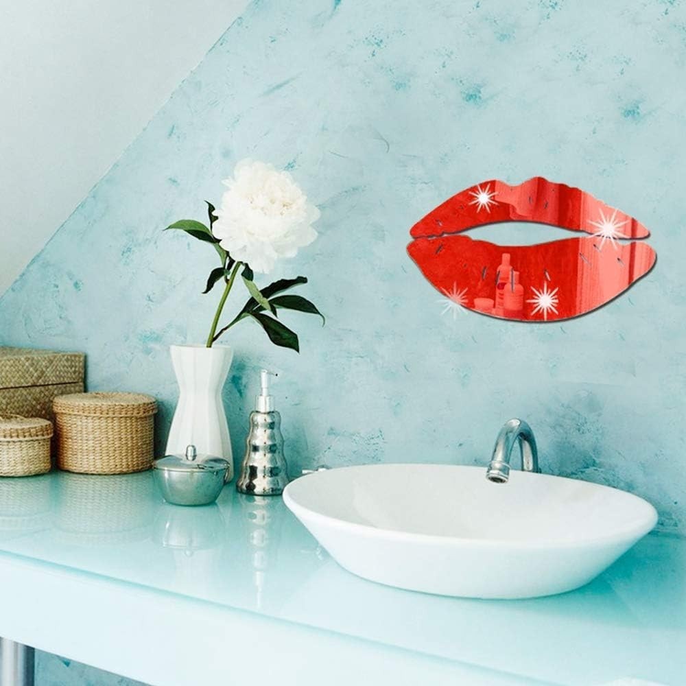 Minimalist Acrylic Kiss Shape Wall Stickers – Transform Your Space Effortlessly
