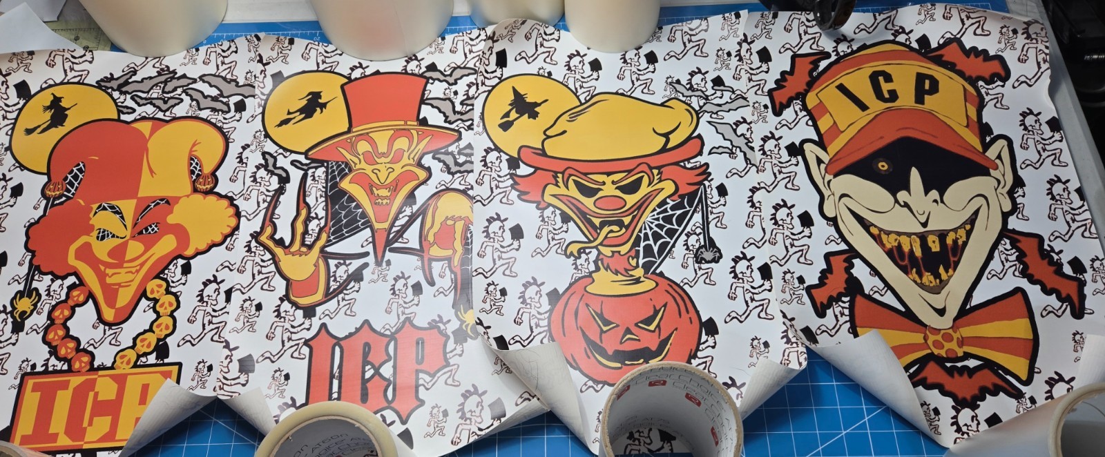 HALLOWICKED HEAVY CANVAS POSTER LOT icp insane clown posse twiztid rare 2 DOPE