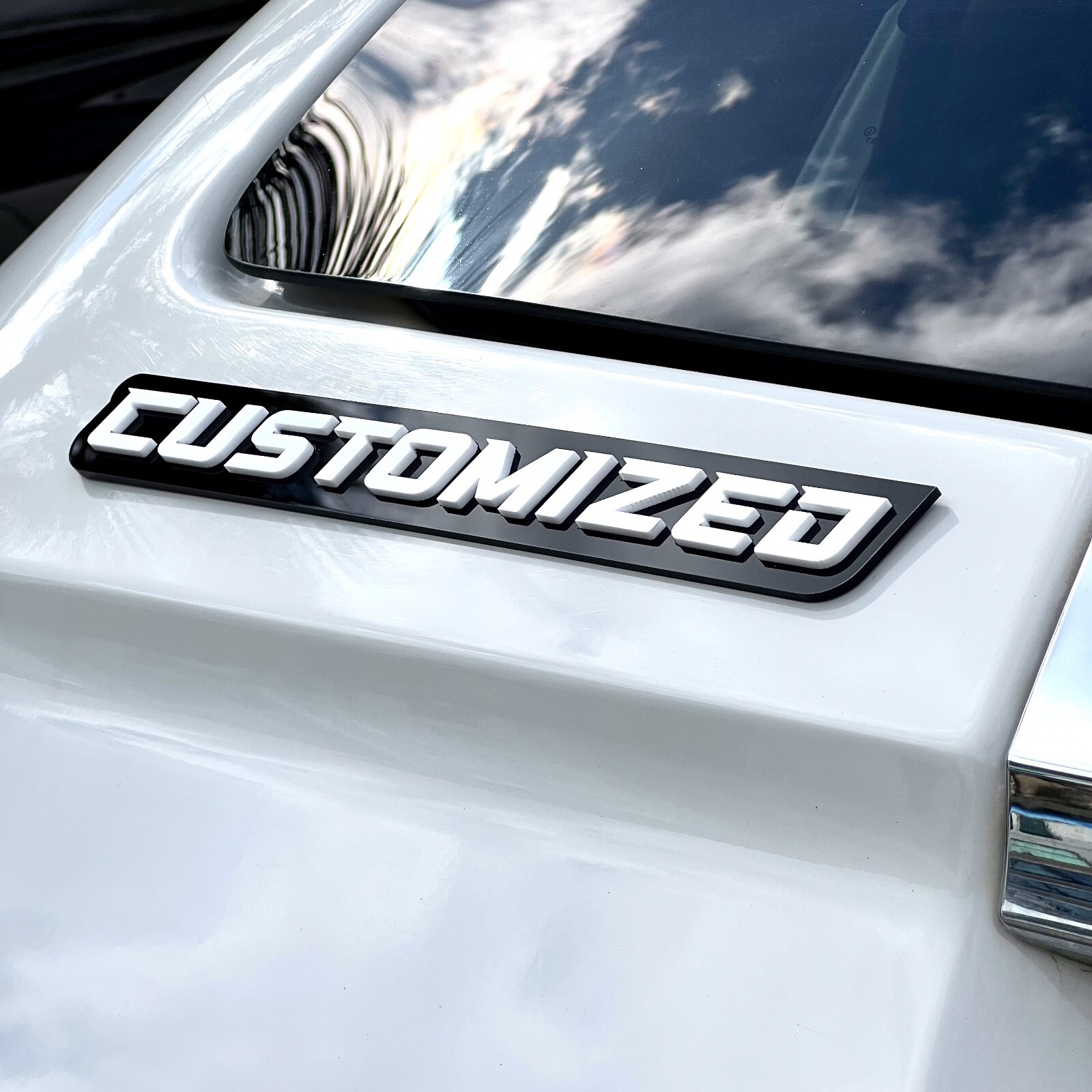 Custom Car Emblem Badge MULTI COLOR Customized Text Names