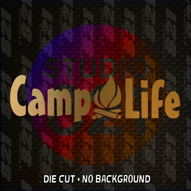 Camp Life Vinyl Decal Sticker – Die Cut ATV RV Camping, Outdoors Family
