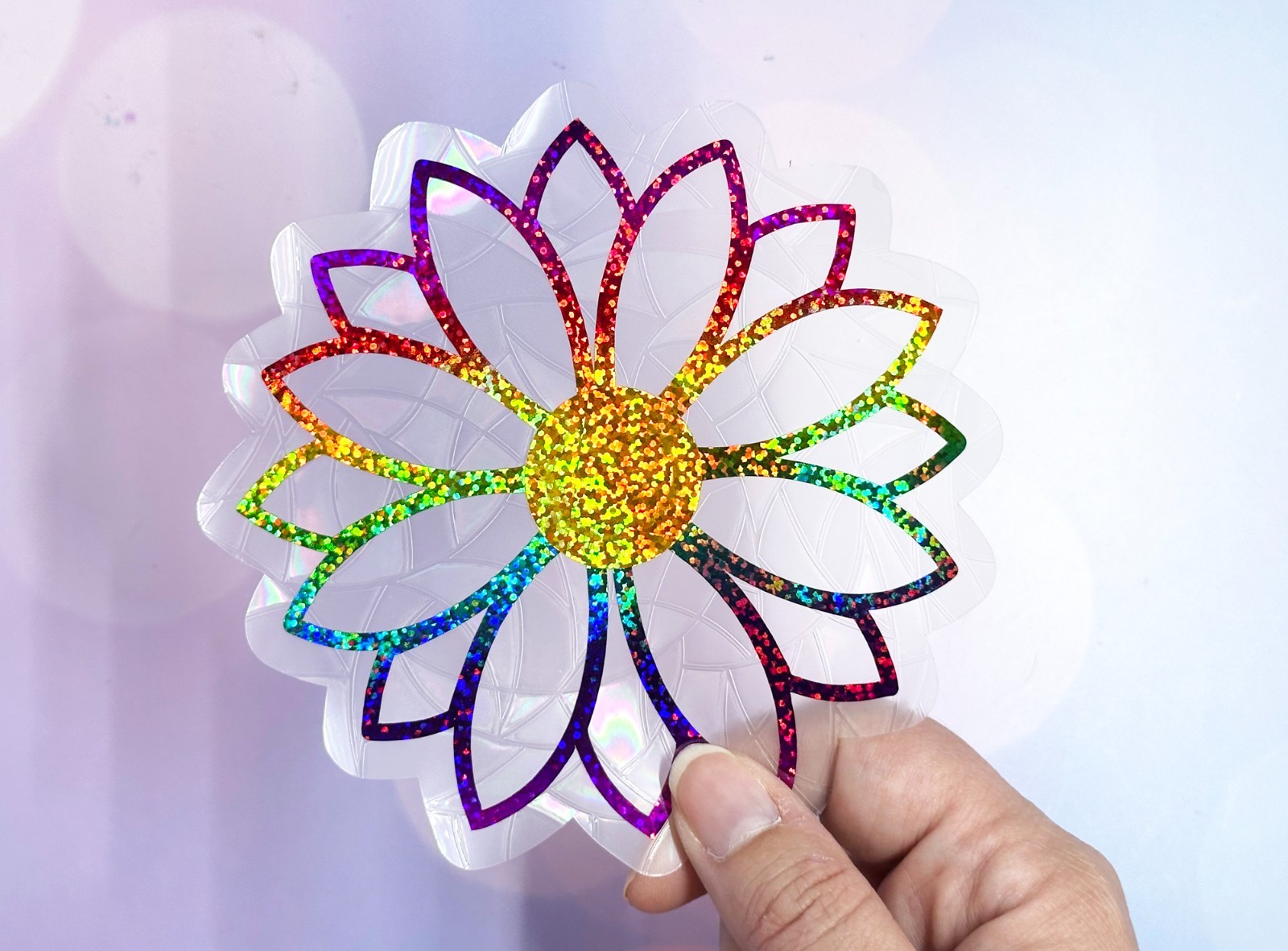 Floral Window Cling Suncatcher Decal Rainbow Maker Prism