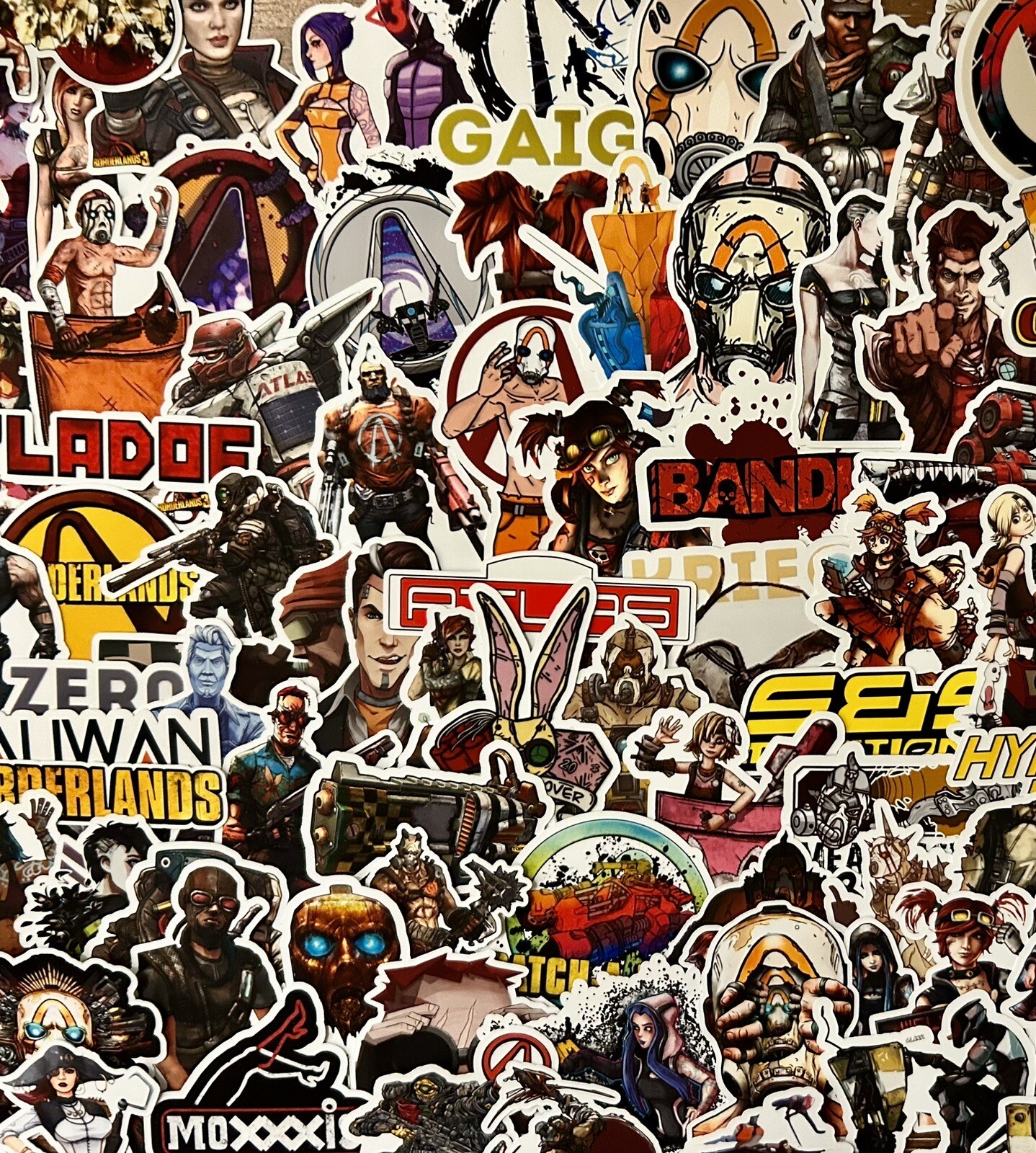 Borderlands Sticker Pack – 50/100 Stickers – Matte Water Res Vinyl