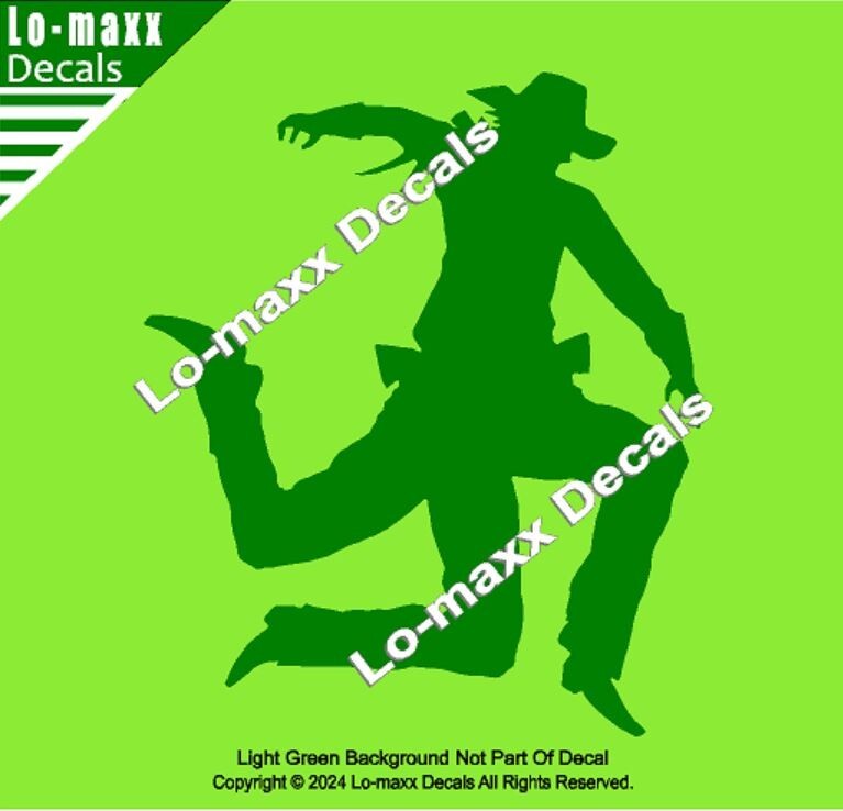 3 Legged Cowboy Western Whimsy Car Truck SUV Premium Quality Vinyl Decal