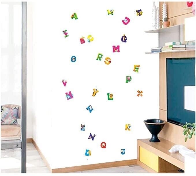 Kids Toddler Nursery Wall Decor Art Removable Decal Stickers Alphabet Animals