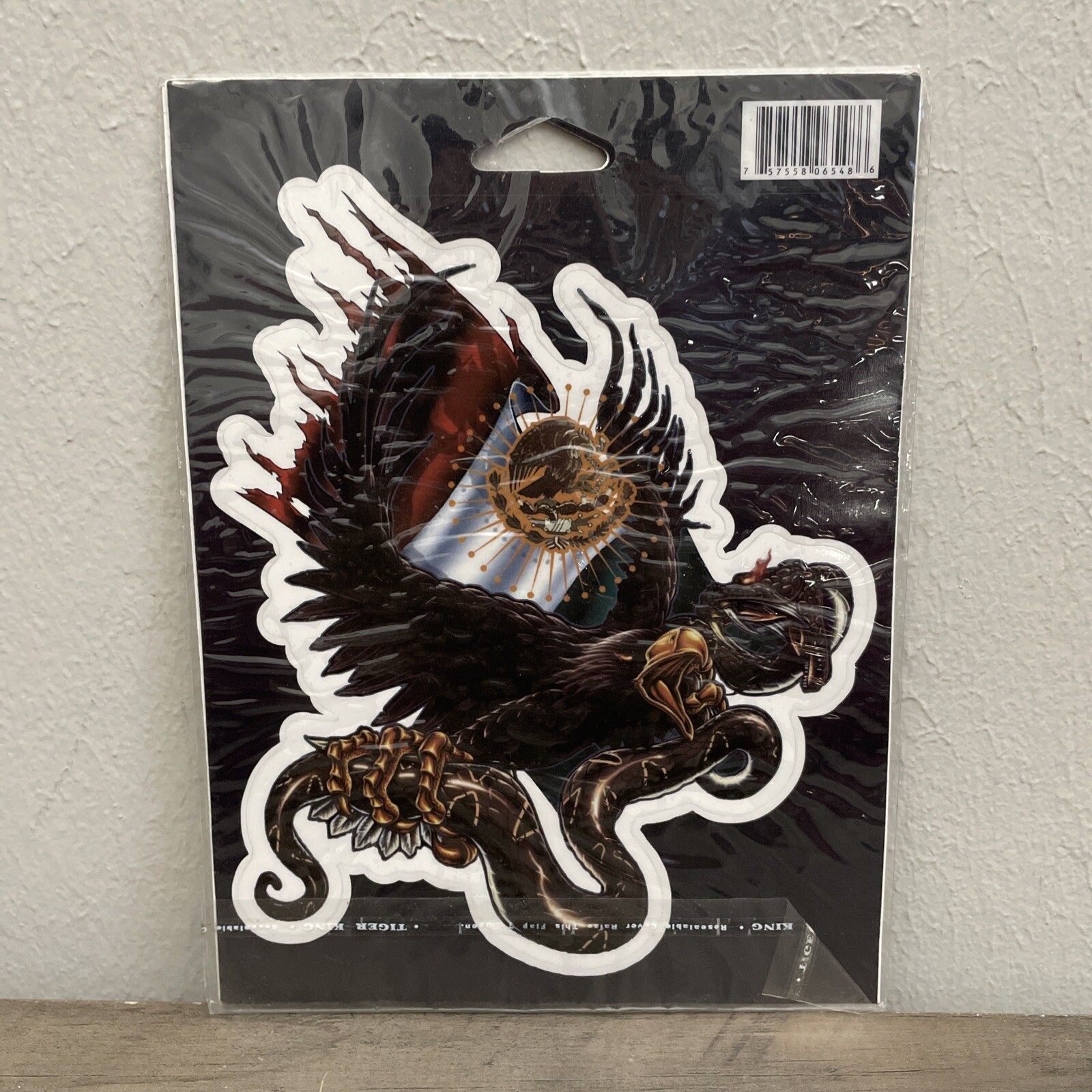 6.5” Lethal Threat Mexican Eagle Snake Flag Decal 2 Pack Stickers