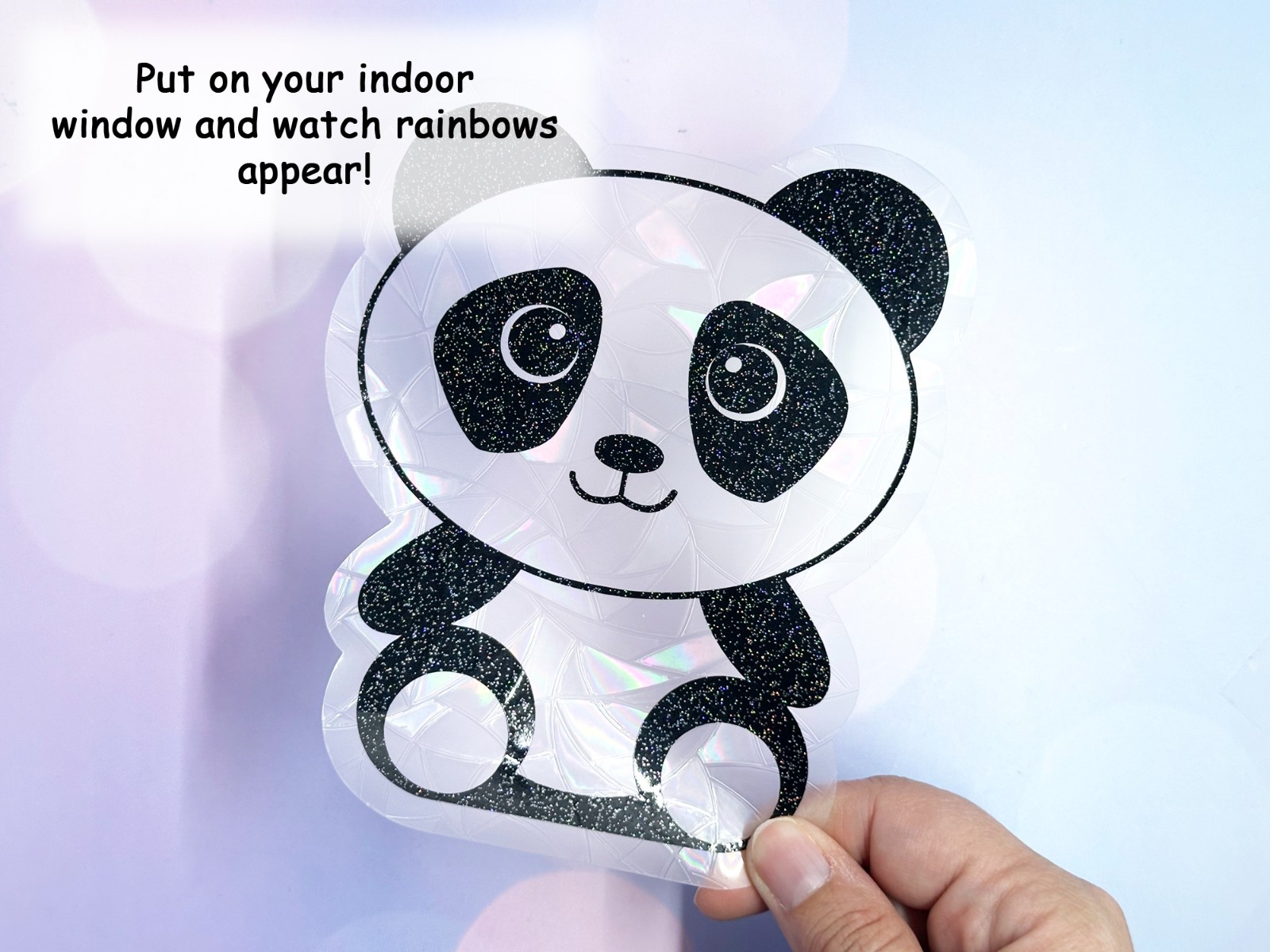 Panda Window Cling Suncatcher Decal Rainbow Maker Prism